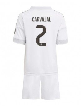 Billige Real Madrid Daniel Carvajal #2 Hjemmedraktsett Barn 2025-26 Kortermet (+ Korte bukser)